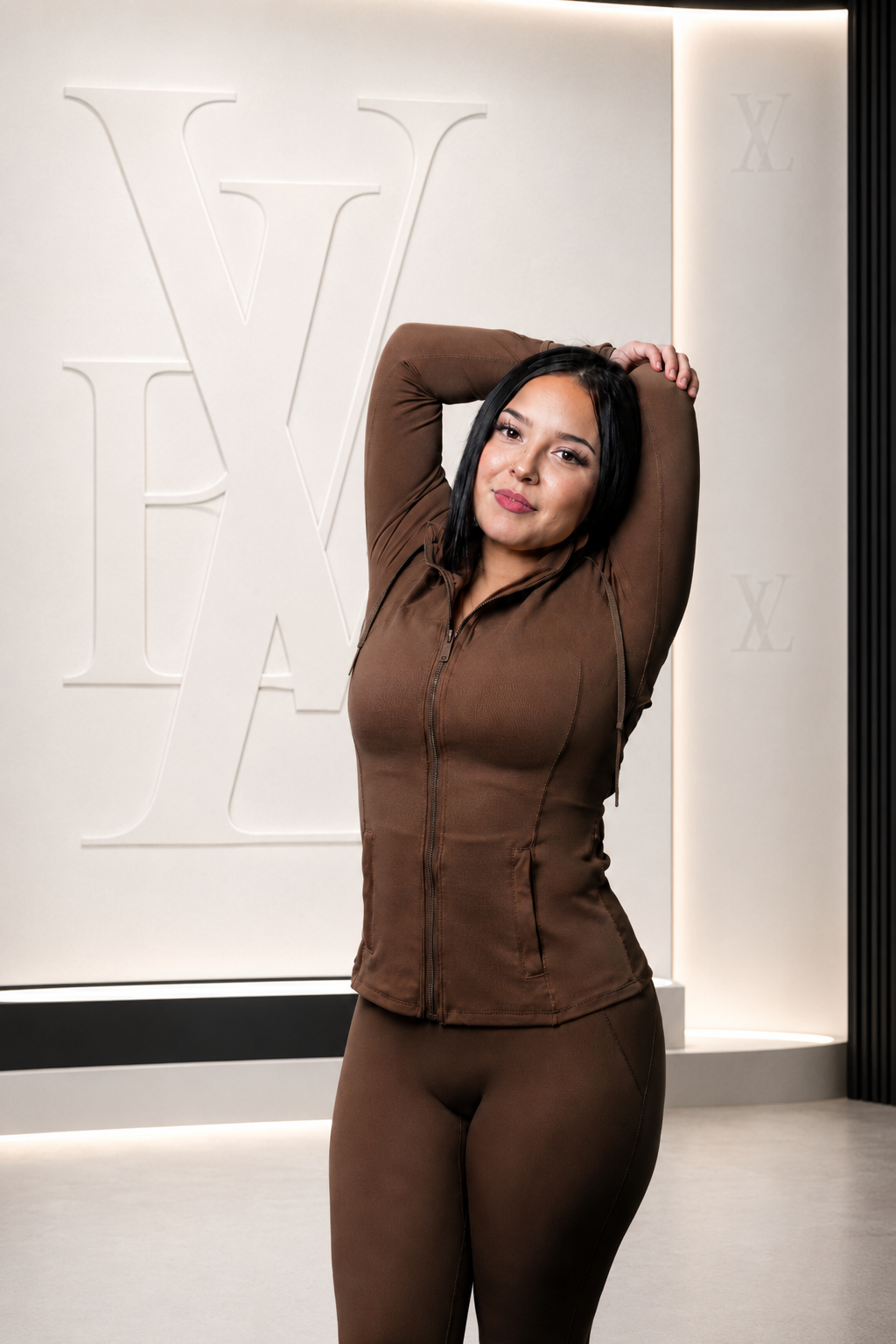 LBV Leggings + Jacket Set - Brown