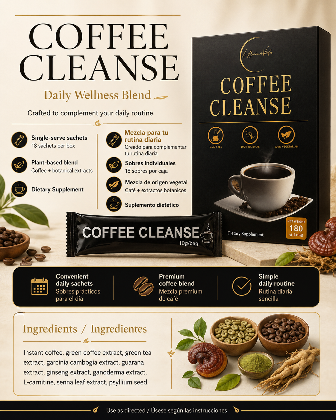 Coffee Cleanse – Single Box | 18-Day Detox & Energy Boost